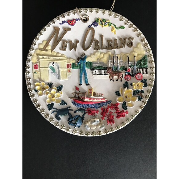 Vintage New Orleans 7.5" Souvenir 3D Plate - Picture 4 of 5